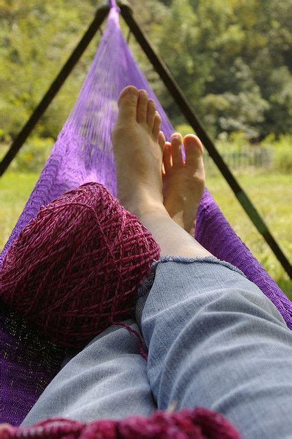 13 Lazy Summer Day Hammock Knitting By Chemgrrl Via Flickr Yep