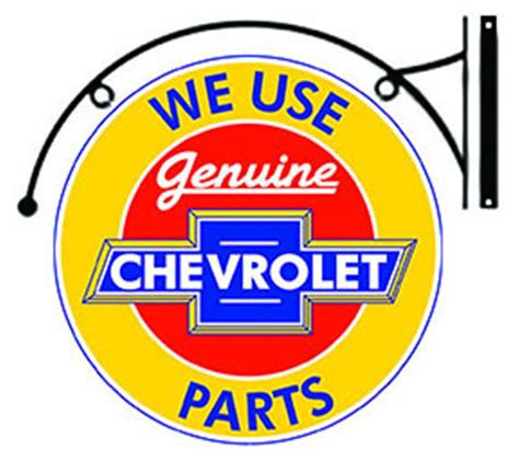 Genuine Chevrolet Parts Double Sided Hanging Sign