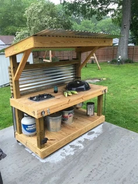 Although some grills come with their own stations, you would want to build one if you want to have a bit more counter space to work, more prep space for food, and serving areas for guests. Pin on Patio
