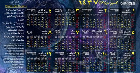 Pustaka Abu Muazzam Kalender Islam 1437 Hijriyah
