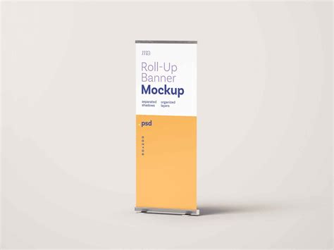 Free Roll Up Banner Mockup 80 X 200 Psd