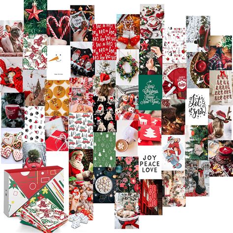 Buy Koll Decor Aesthetic Christmas Collage Wall Kit 50 Set 4x6