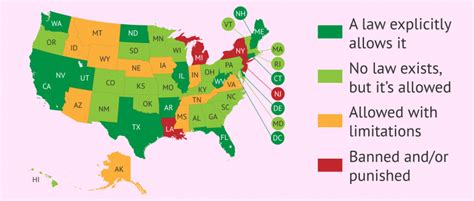 Surrogacy Laws By State Map