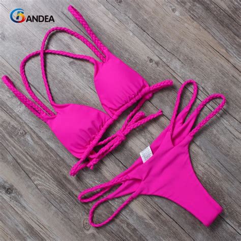 Bandea Bikinis Women 2017 Halter Swimwear Swimsuit Padded Bikini Set Sexy Swimwear Female