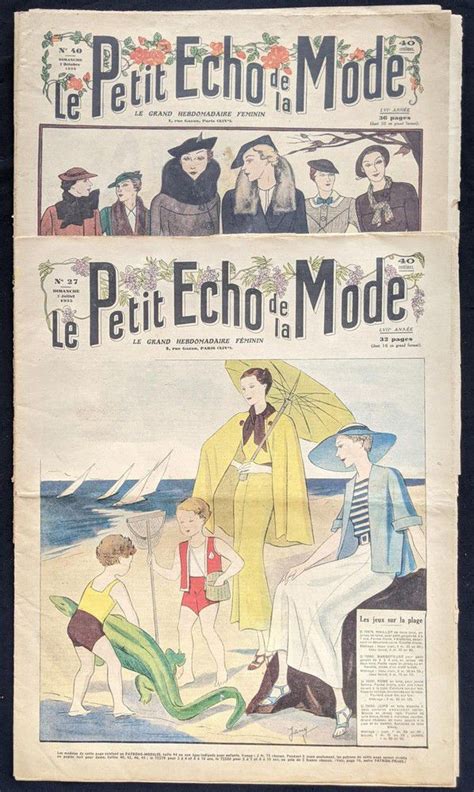 French Fashion Magazine Issues 1934 1935 Magazines Printed