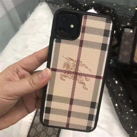 Burberry Style Leather Shockproof Designer Iphone Case For