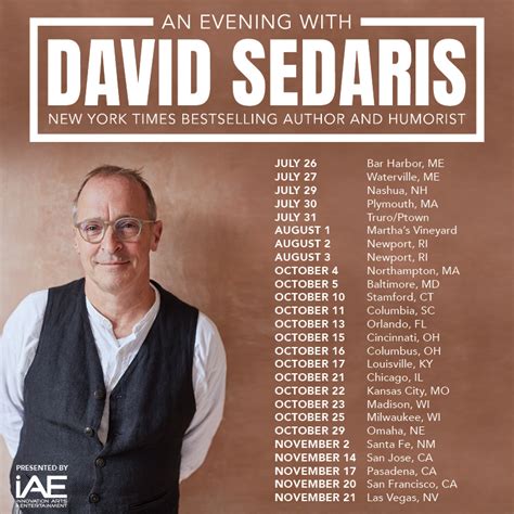 David Sedaris Tour 2024 Tickets Alfie Cinderella