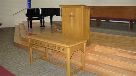 Handmade A Church Communion Table And Pulpit By Toms Handcrafted