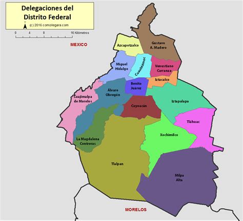 Distrito Federal Mexico Map
