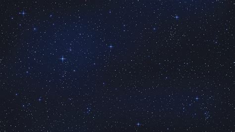A Realistic Starry Sky With A Blue Glow Shining Stars In