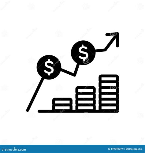 Black Solid Icon For Cost Expense And Expenditure Stock Vector