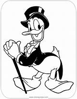 Donald Coloring Duck Pages Tuxedo Disneyclips Wearing sketch template
