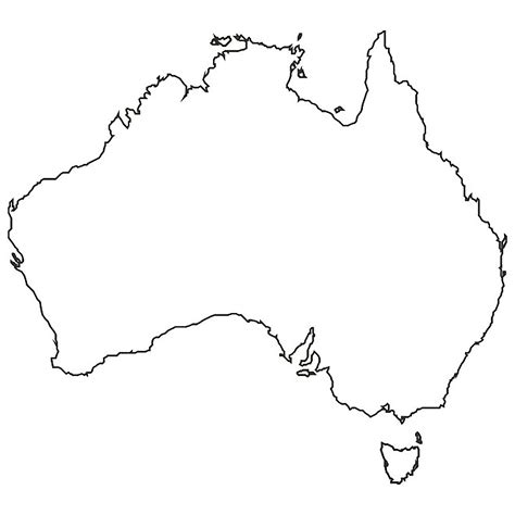 Blank Outline Map Australia Images And Photos Finder