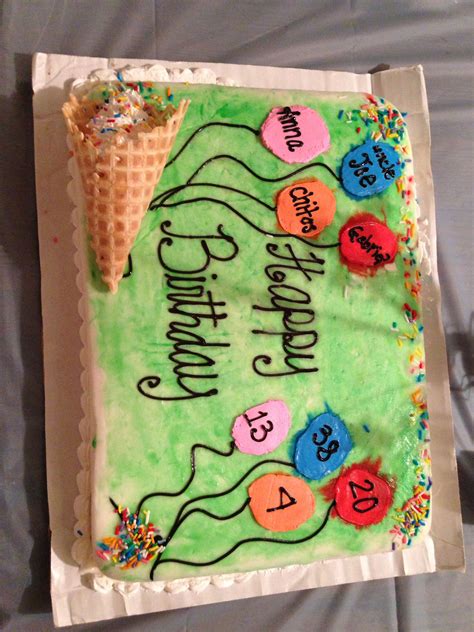 Multiple People Birthday Cake Birthday Sheet Cakes Birthday