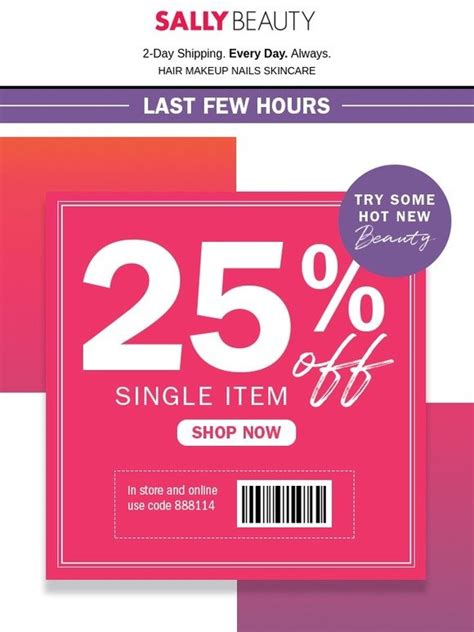 Sally Beauty Supply: 25% Off - Final Hours! | Milled