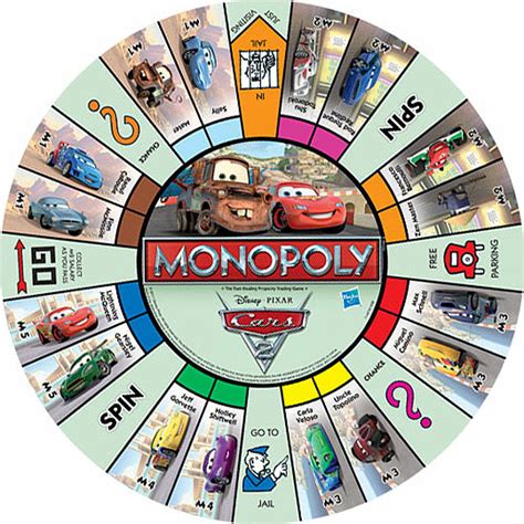 Cars Monopoly Board Game