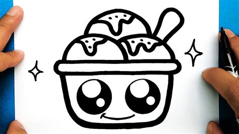 How To Draw A Cute Ice Cream Cupdraw Cute Things Youtube
