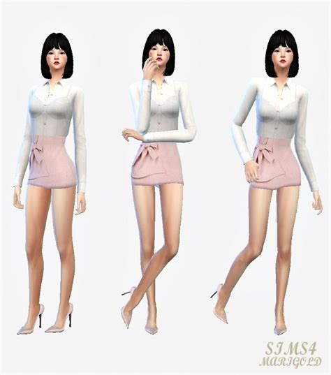 H Line Tight Mini Skirts At Marigold Sims 4 Updates