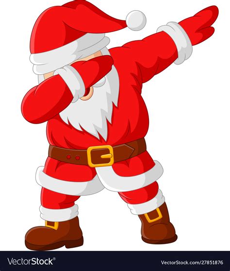 Cartoon Happy Dancing Santa Claus Royalty Free Vector Image