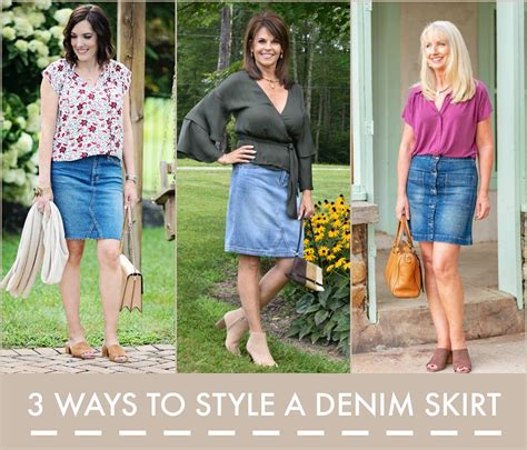 3 Ways To Style A Denim Skirt Dressed For My Day
