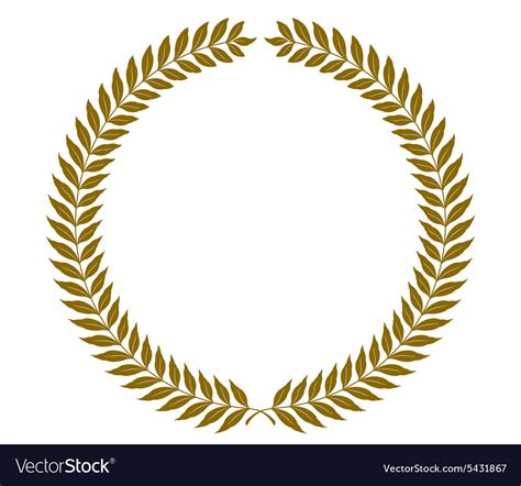 Golden Laurel Wreaths Royalty Free Vector Image