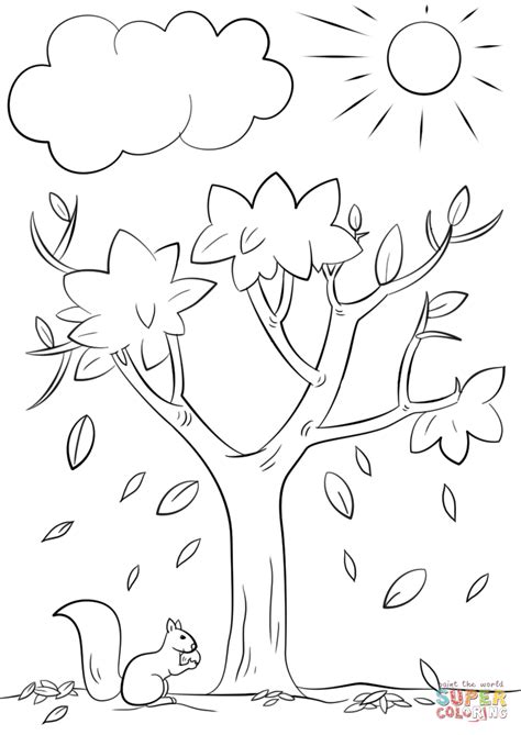 All you have to do is download or print your favorite coloring pages. Autumn Tree coloring page | Free Printable Coloring Pages