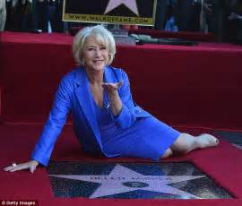 Dame Helen Mirren Defies Her Age In Blue Dress And Peep Toe Heels As