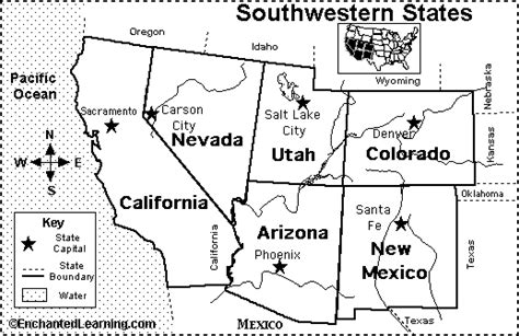 Map Of The Southwest Region Maping Resources