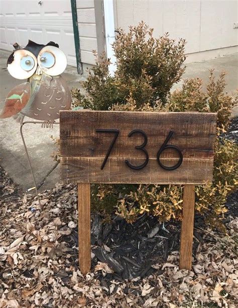 Address Stake Reclaimed wood address post for garden | Etsy | Driveway