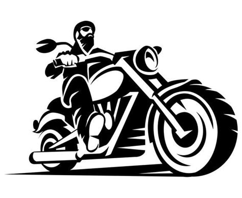 Biker Bike Rider Motorcycle Silhouettesvggraphicsillustration