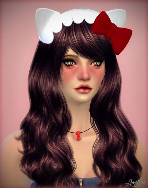 Jennisims Downloads Sims 4 New Mesh Accessory Hello Kitty Headband