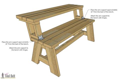 convertible picnic table and bench folding picnic table plans foldable