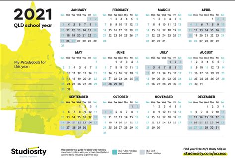 School Terms And Public Holiday Dates For Qld In 2021 Studiosity