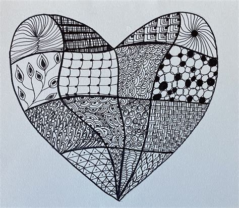 Learn To Draw A Zentangle Heart Paint With Wendy