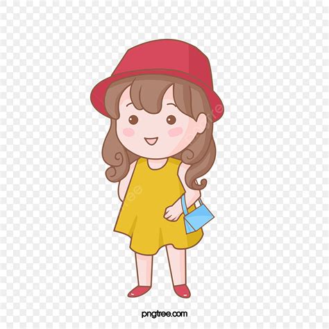 Girl Cartoon Characters Png Transparent Cartoon Character Sticker Red