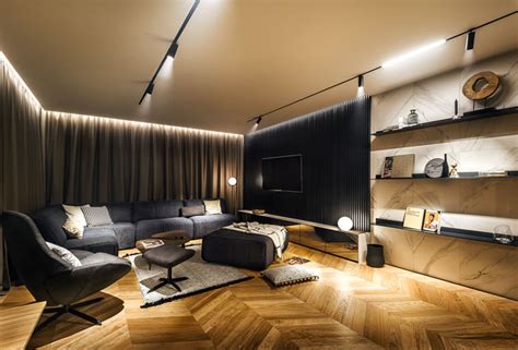 This modern one bedroom has all the trappings of a slick bachelor. Modern Bachelor Pad in Sofia