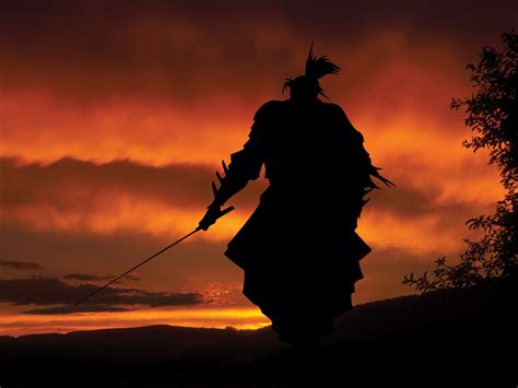 Download Sunset Shadow Warrior Fantasy Samurai Fantasy Warrior Hd Wallpaper
