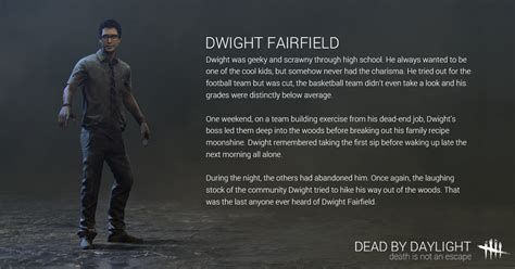 Dead By Daylight Dwight Fairfield Perks