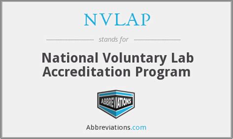 Nvlap National Voluntary Lab Accreditation Program