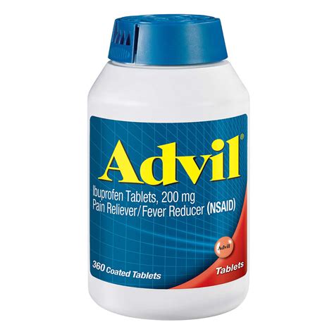 Advil Ibuprofen 200mg 360 Tablets Pain Relieverfever Reducer