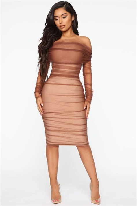 Ruched And Ready Bandage Midi Dress Taupe Bandage Midi Dress Satin Midi Dress Ruched Midi