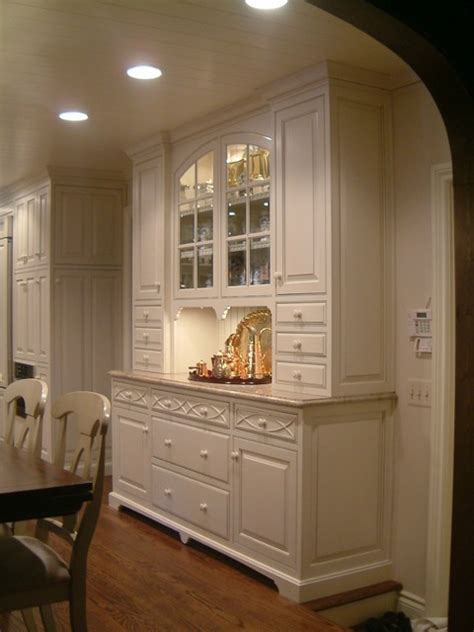 Get designer hutch cabinet to display your china wares and antiques at one place. kitchen hutch - Traditional - Kitchen - detroit - by M B ...