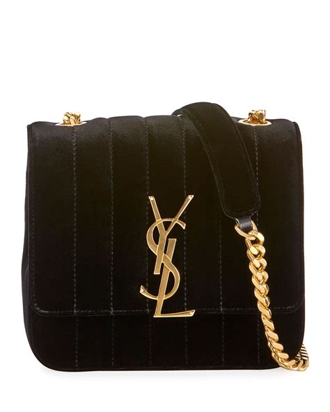 Saint Laurent Vicky Small Monogram Ysl Velvet Shoulder Bag Neiman Marcus