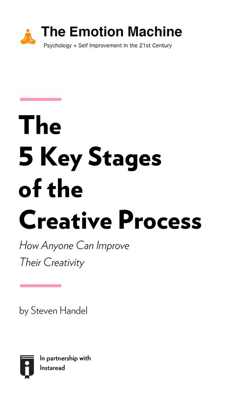 The 5 Key Stages Of The Creative Process How Anyone Can Improve Their