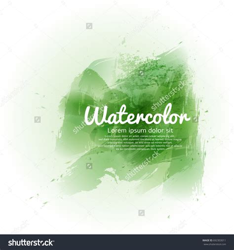 Green Watercolor Abstract Background Vector Illustration Stock Vector
