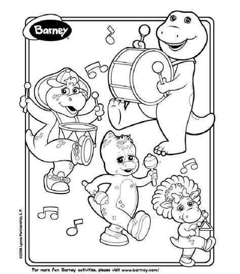 Free Printable Barney Coloring Pages Hubpages