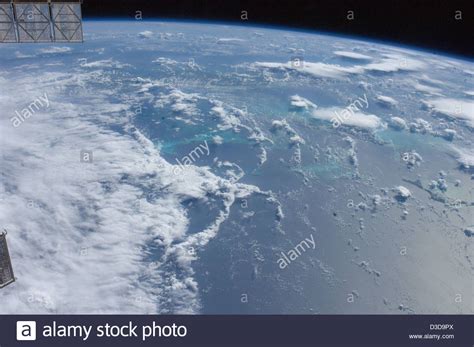 Hurricane Irene Nasa International Space Station Stock Photo