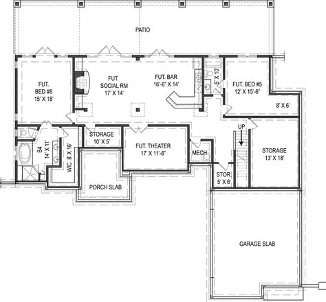 Four bedroom house plans (sometimes written 4 bedroom floor plans) are popular with growing families, as they offer plenty of room for everyone. Bonus spaces highlight of ranch house plan - Plan 9616