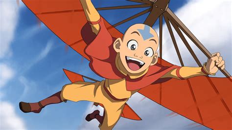 Avatar The Last Airbender Aang Flying High Hd Anime