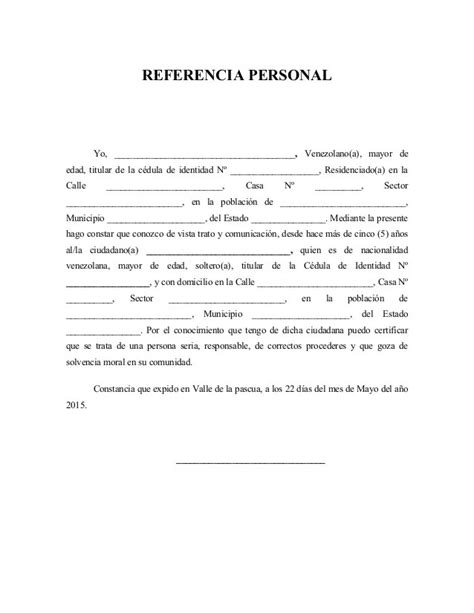 Incredible Formato Para Referencia Personal References Mary Kendrick